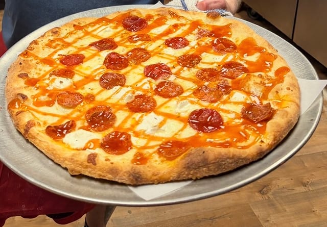 Hot Honey Pepperoni Pizza.
