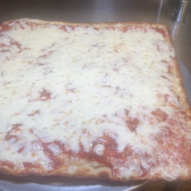 Cheese Sicilian Pizza.