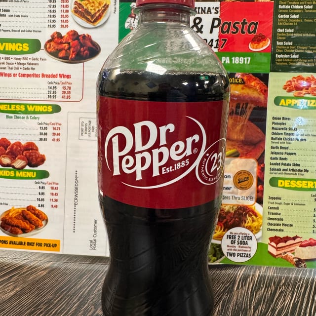 Dr Pepper 20 oz Bottle.