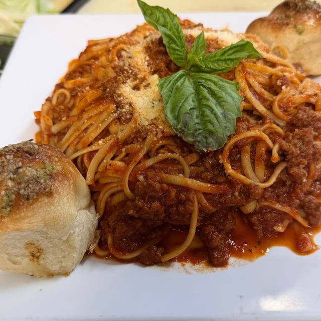 Pasta with Meat Sauce.